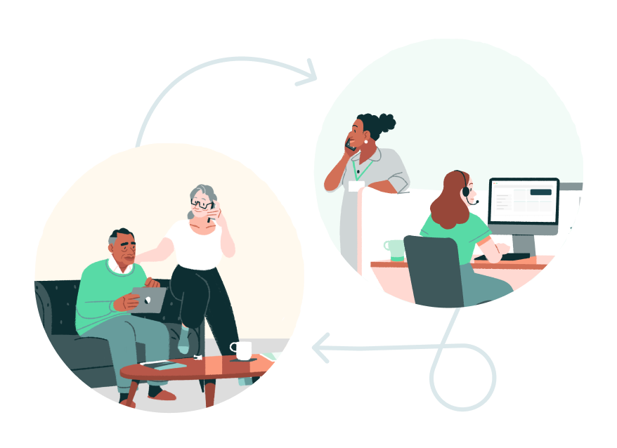 illustrasjon av Dignio Connected Care
